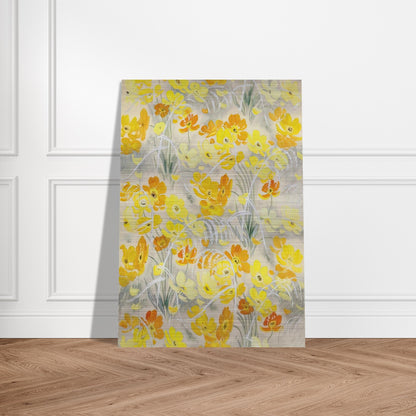Orange and Yellow Flowers - Post-Impressionism - Le Pho Brushed Aluminum Print - 70x100 cm / 28x40 inches | Le Pho Aluminum Print | Le Pho Prints