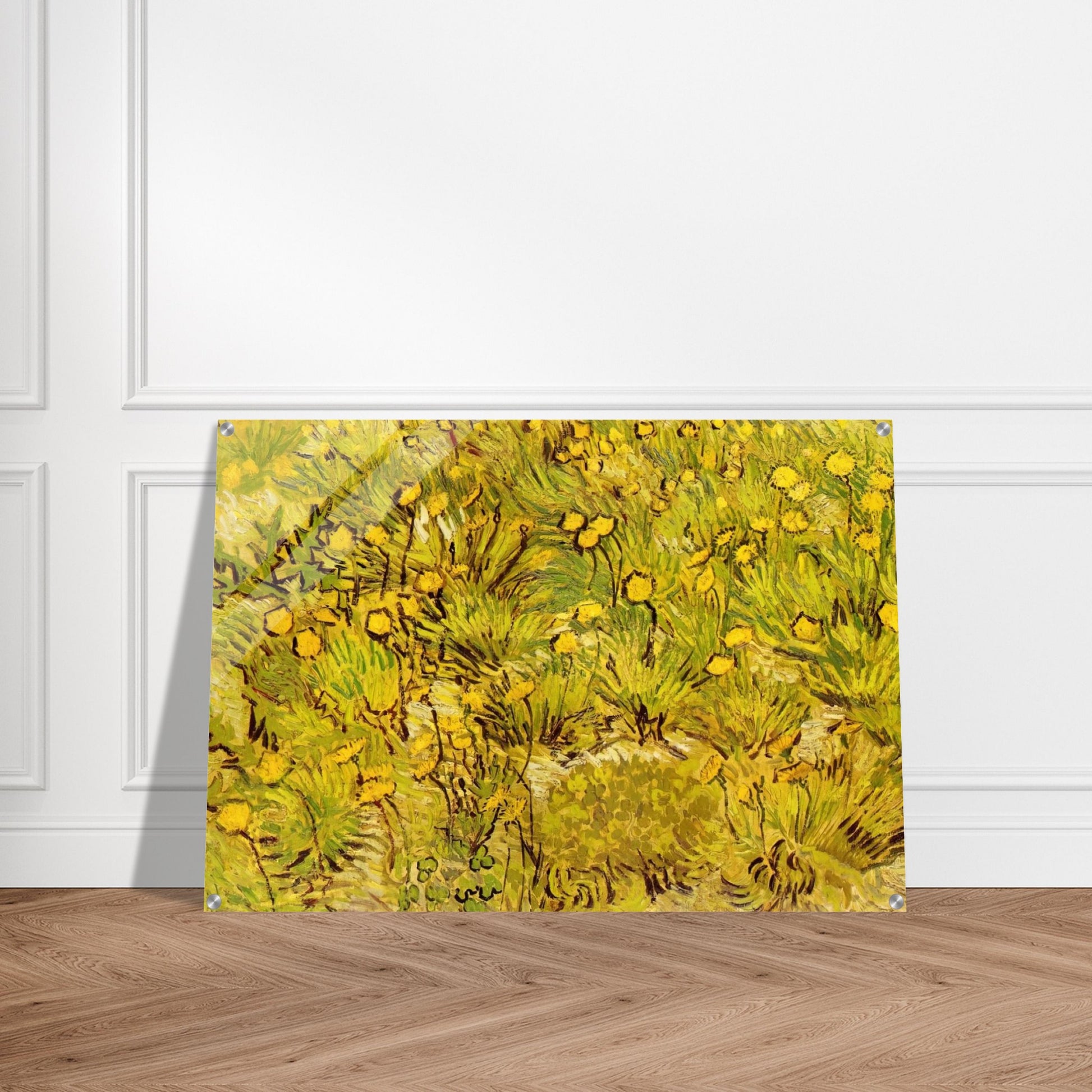 A Field of Yellow Flowers - Vincent van Gogh Acrylic Print - 70x100 cm / 28x40″ inches | Vincent van Gogh Wall Art | Vincent van Gogh Prints
