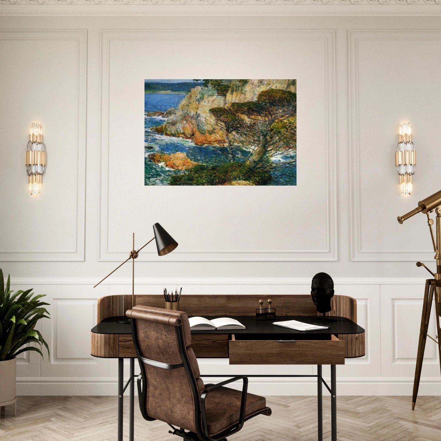 Point Lobos, Carmel - Childe Hassam Brushed Aluminum Print - 70x100 cm / 28x40 inches | Childe Hassam Aluminum Print | Childe Hassam Prints