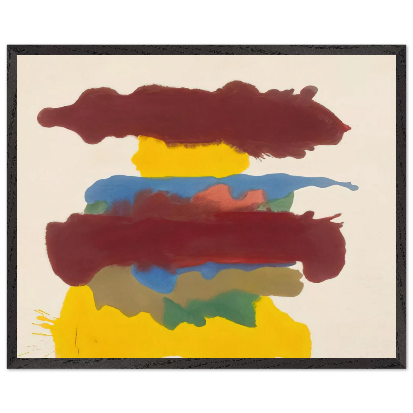 Helen Frankenthaler - Weather Change - 1963 Wall art - A3 (29.7 x 42  cm) - Premium Wooden Framed Poster With Fine Art Paper-canvas - Wood frame