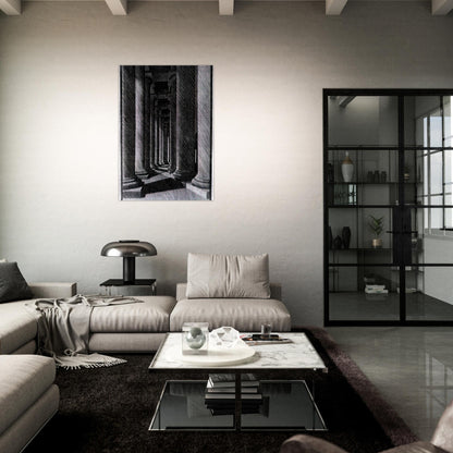 NOCTURNAL ROME COLONADE OF ST PETER S - MC Escher Brushed Aluminum Print - 70x100 cm / 28x40 inches | MC Escher Aluminum Print | MC Escher Prints