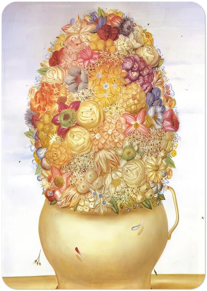FLOWER POT By Fernando Botero Pack of 10 Post Cards | Fernando Botero Post Cards | A6 (10.5 x 14.8 cm) - 4.1 x 5.8 inches