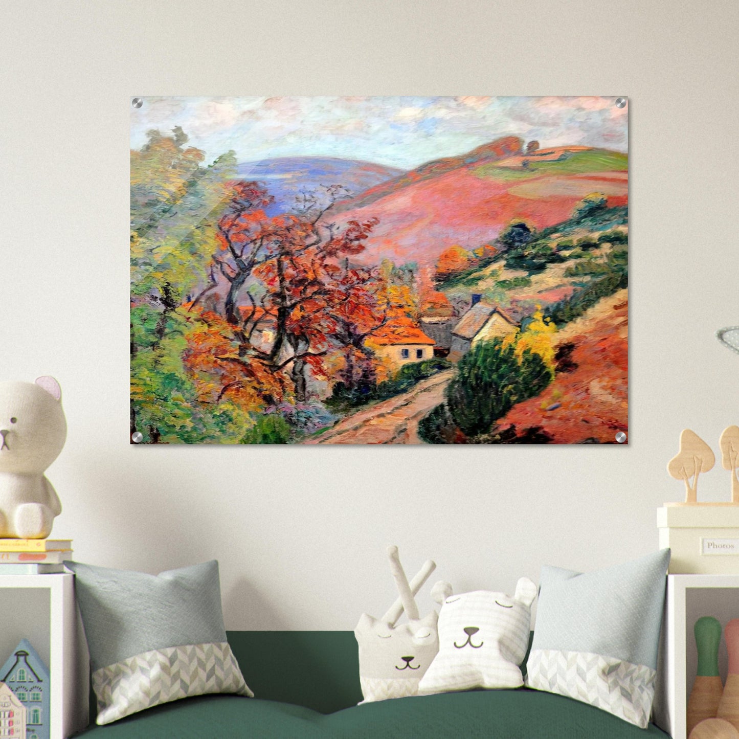 Mountain Landscape - Pontgibaud, village in Peschadoire - Armand Guillaumin Acrylic Print - 70x100 cm / 28x40″ inches