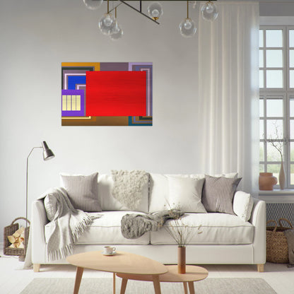 Power User - 1995 - Peter Halley Brushed Aluminum Print - 70x100 cm / 28x40 inches | Peter Halley Aluminum Print | Peter Halley Prints