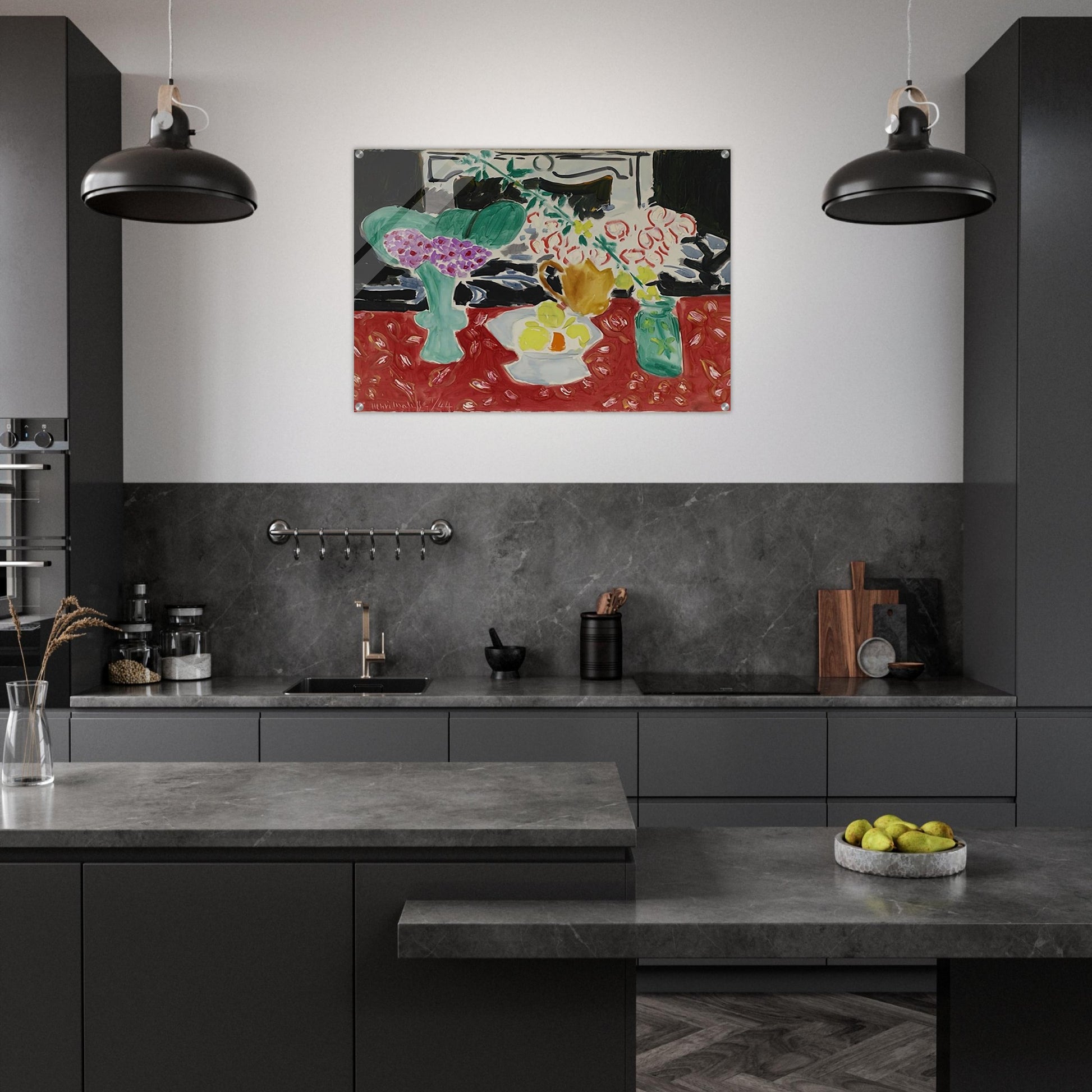ROSES DE NOEL ET SAXIFRAGE 1944 - Henri Matisse Acrylic Print - 70x100 cm / 28x40″ inches