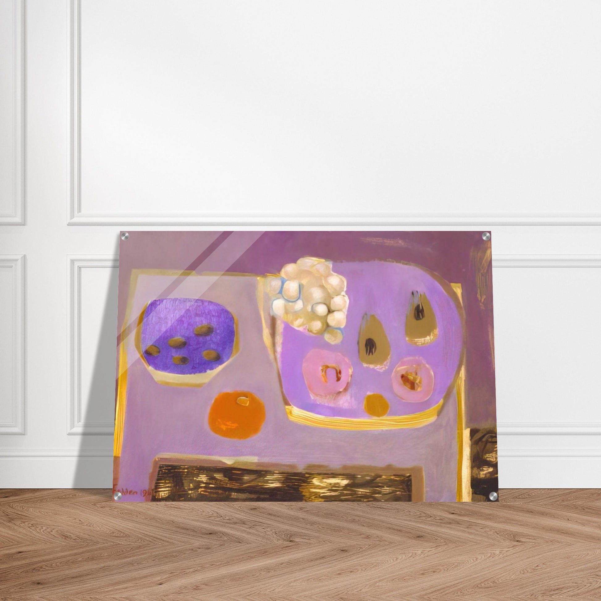 Mauve Still Life - 1968 - Mary Fedden Acrylic Print - 70x100 cm / 28x40″ inches