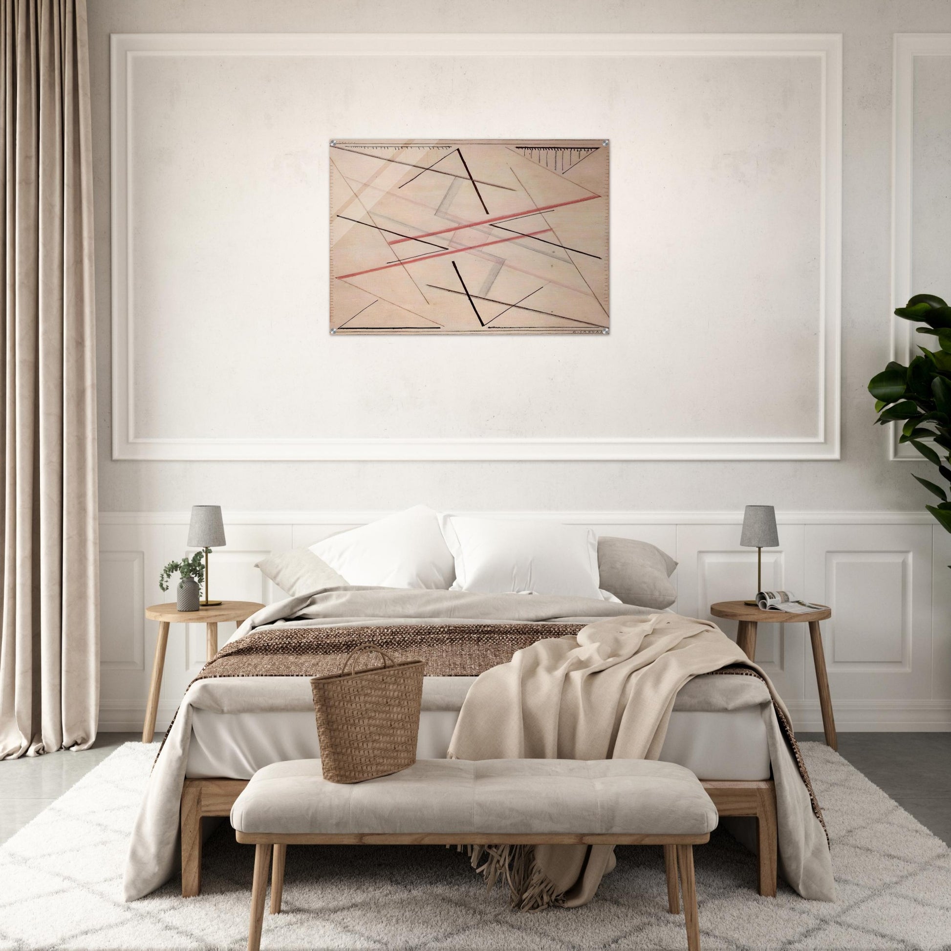 Astrazione di una linea n. 2, disegno - 1925 - Bice Lazzari Acrylic Print - 70x100 cm / 28x40″ inches