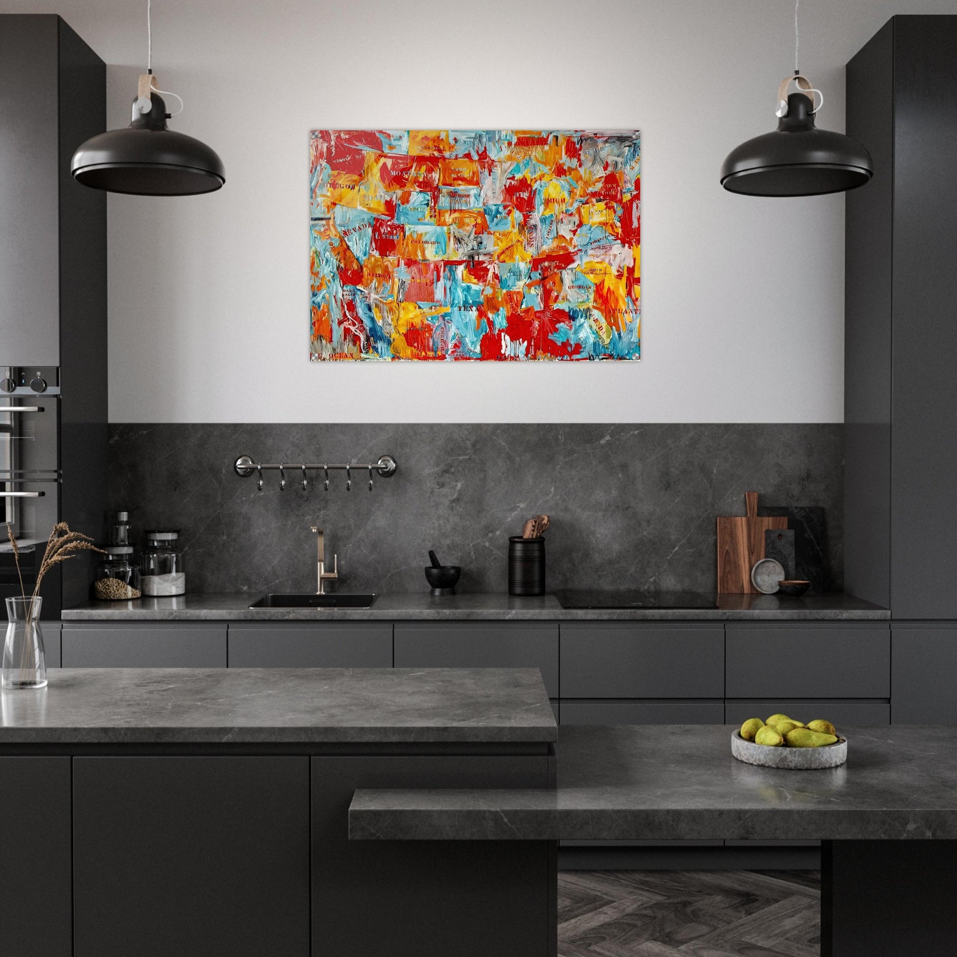 MAP - Jasper Johns Acrylic Print - 70x100 cm / 28x40″ inches