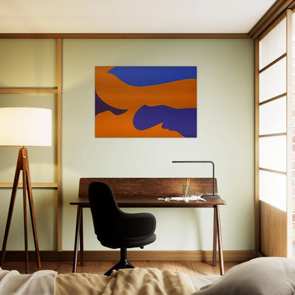 Passage ‚rosion vermillion - Fernand Leduc Brushed Aluminum Print - 70x100 cm / 28x40 inches | Fernand Leduc Aluminum Print | Fernand Leduc Prints