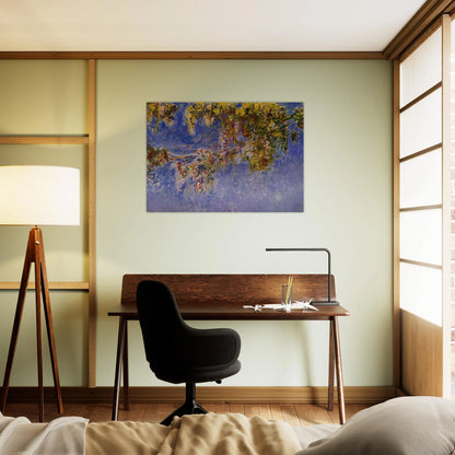 Wisteria - claude monet Brushed Aluminum Print - 70x100 cm / 28x40 inches | claude monet Aluminum Print | claude monet Prints