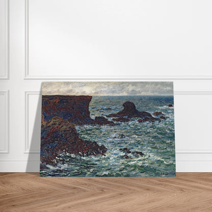 Rocks at Port Coton, the Lion Rock - claude monet Brushed Aluminum Print - 70x100 cm / 28x40 inches | claude monet Aluminum Print | claude monet Prints
