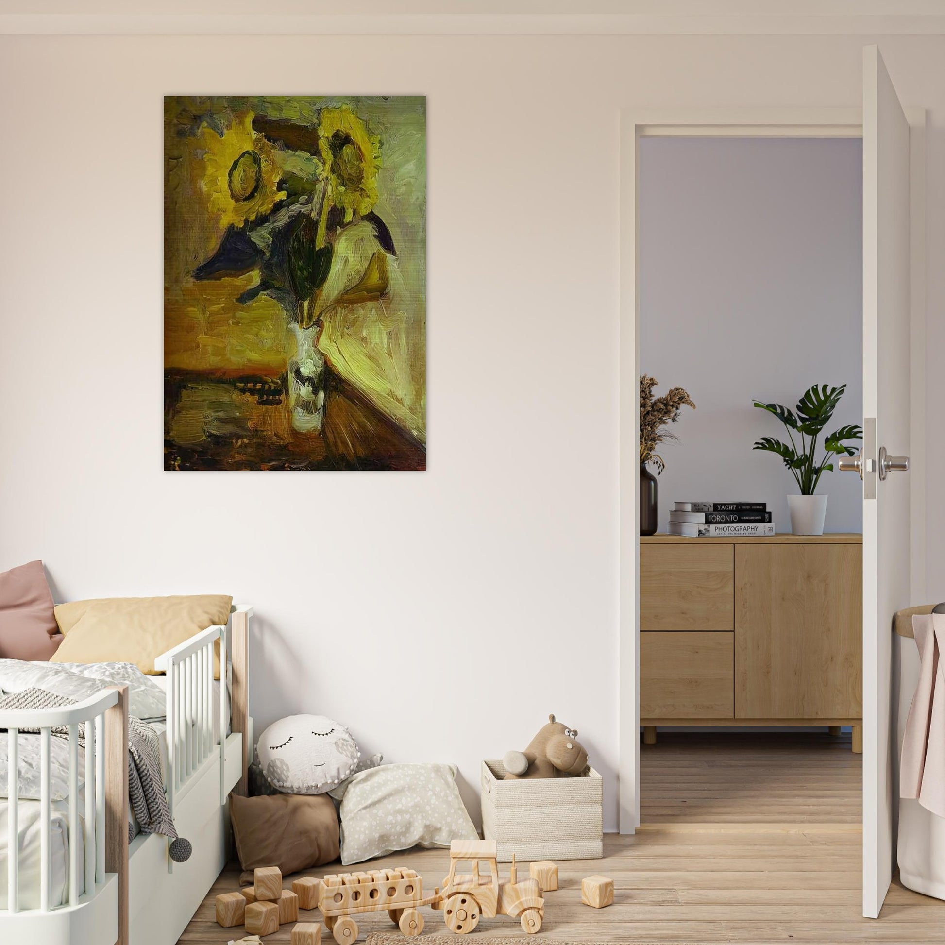 VASE OF SUNFLOWERS 1898 - Henri Matisse Brushed Aluminum Print - 70x100 cm / 28x40 inches | Henri Matisse Aluminum Print | Henri Matisse Prints
