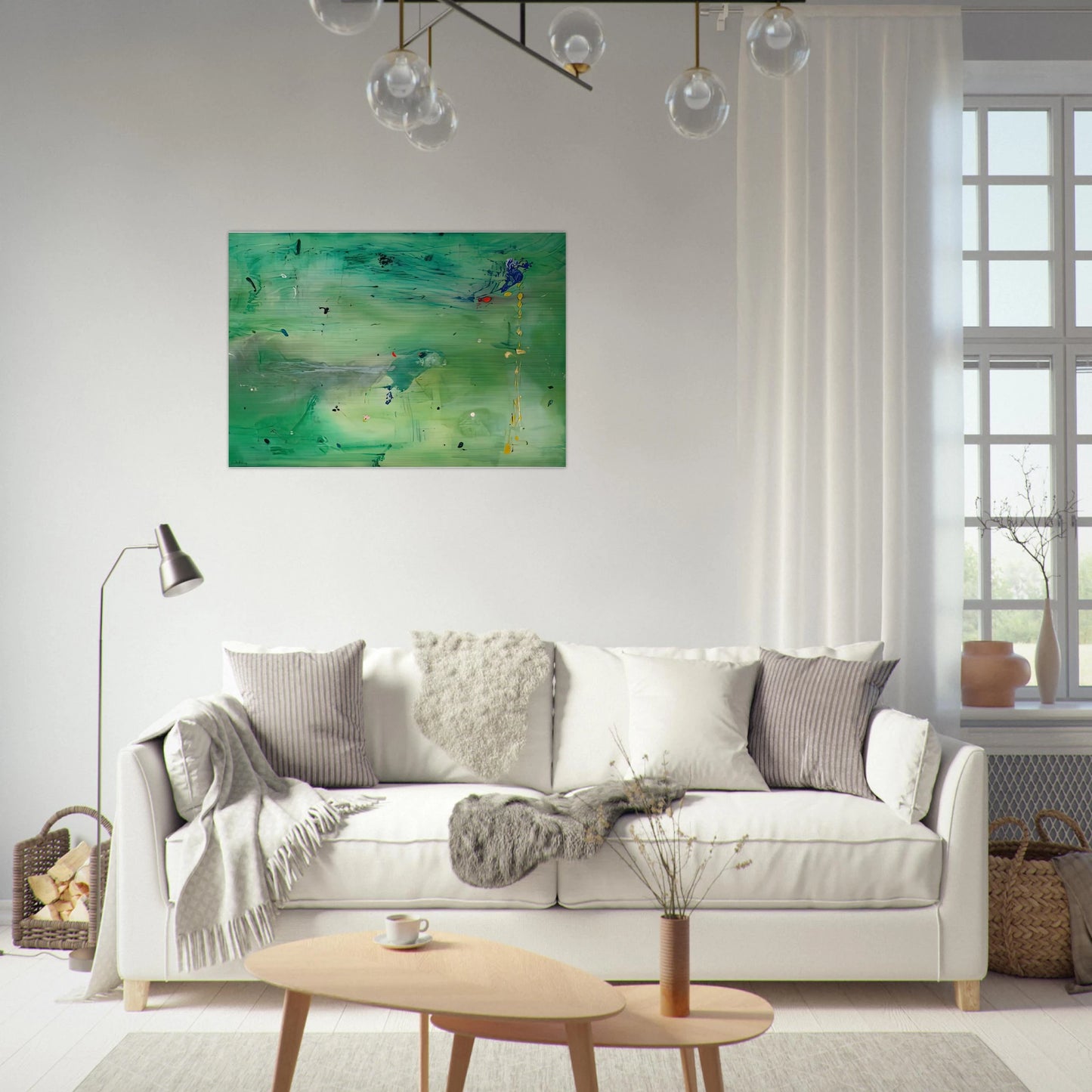 A Green Thought in a Green Shade, 1981- - Helen Frankenthaler Brushed Aluminum Print - 70x100 cm / 28x40 inches | Helen Frankenthaler Aluminum Print | Helen Frankenthaler Prints