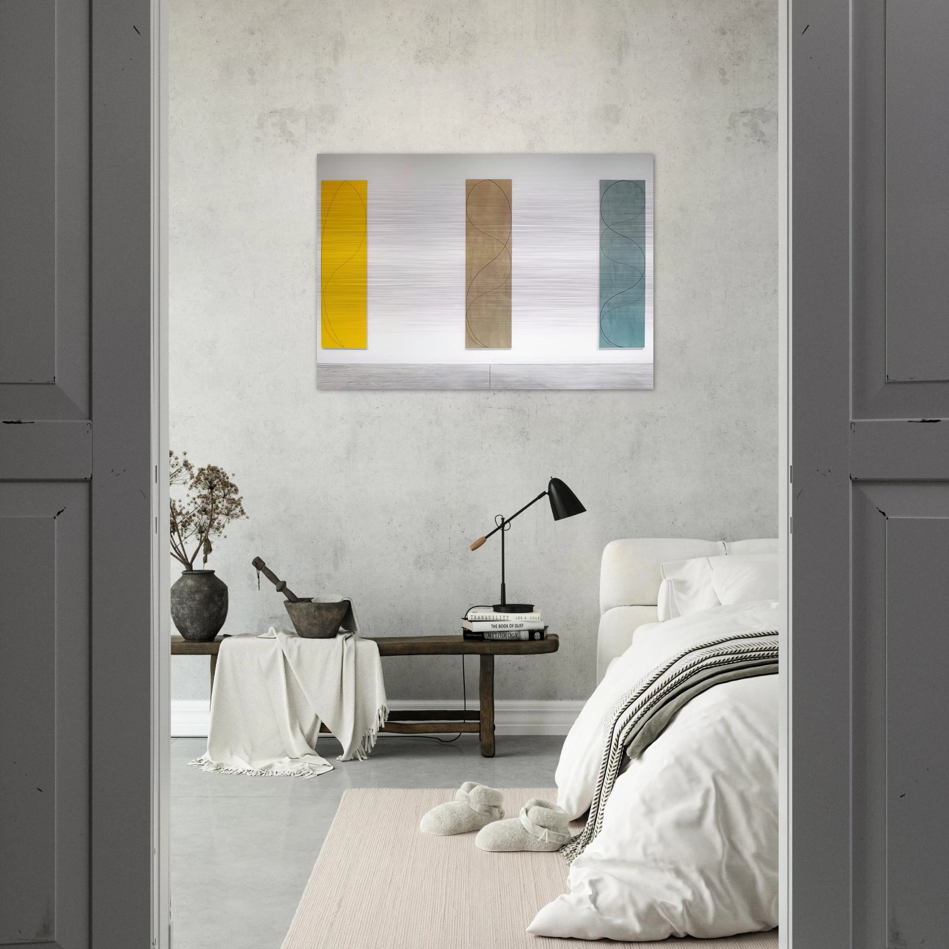 COLUMN PAINTINGS 2004 - Robert Mangold Brushed Aluminum Print - 70x100 cm / 28x40 inches | Robert Mangold Aluminum Print | Robert Mangold Prints