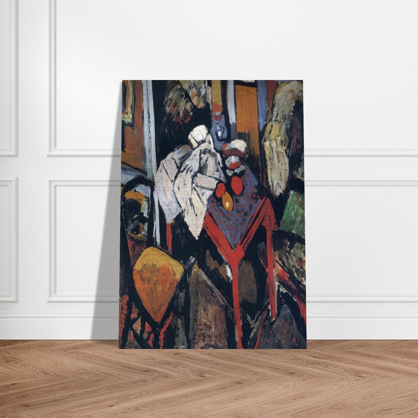 STILL LIFE ON THE RED TABLE 1904 - Andre Derain Brushed Aluminum Print - 70x100 cm / 28x40 inches | Andre Derain Aluminum Print | Andre Derain Prints