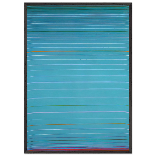 April 1961 - 1961 - John Hoyland 70x100 cm / 28x40 inches Framed Art Print – Black Wooden Frame