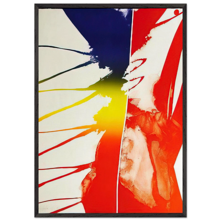 Continental Divide - Paul Jenkins 70x100 cm / 28x40 inches Framed Art Print – Black Wooden Frame