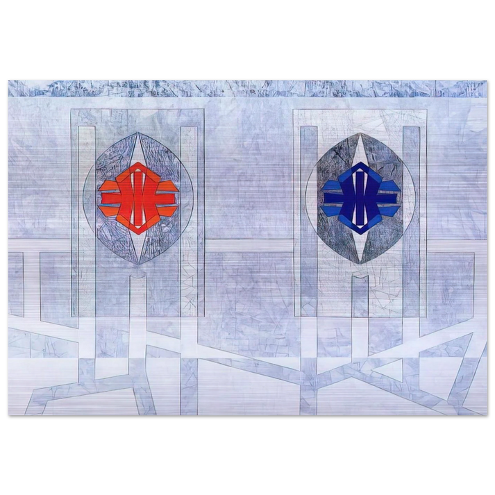 Twice - 1972 - Jimmy Ernst Brushed Aluminum Print - 70x100 cm / 28x40 inches | Jimmy Ernst Aluminum Print | Jimmy Ernst Prints