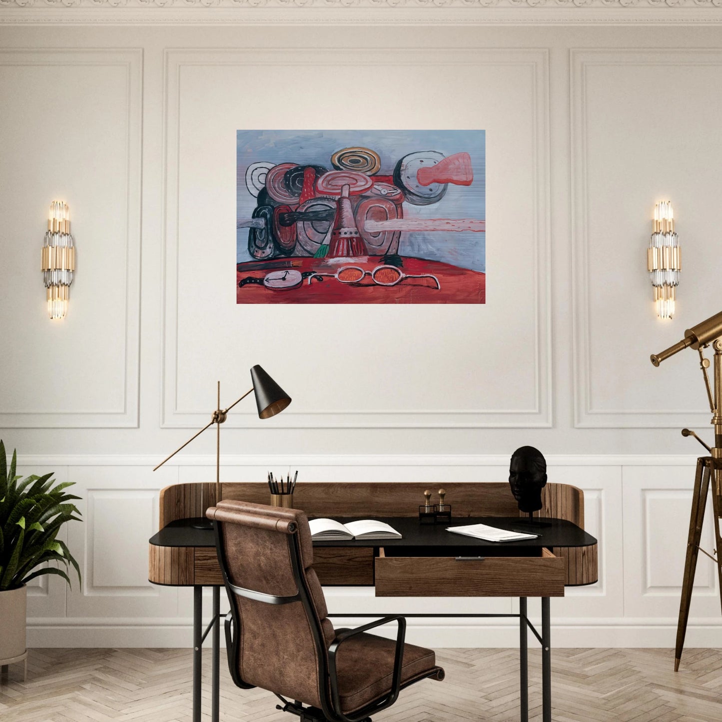 AS IT GOES - Philip Guston Brushed Aluminum Print - 70x100 cm / 28x40 inches | Philip Guston Aluminum Print | Philip Guston Prints