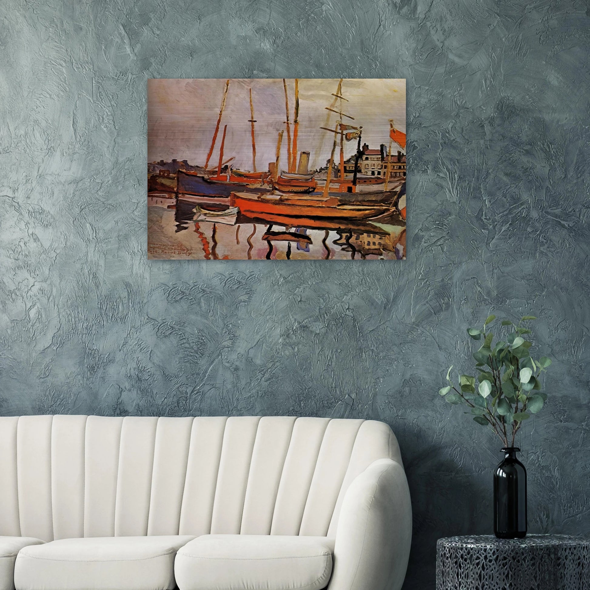 THE PORT OF LE HAVRE 1906 - Raoul Dufy Brushed Aluminum Print - 70x100 cm / 28x40 inches | Raoul Dufy Aluminum Print | Raoul Dufy Prints