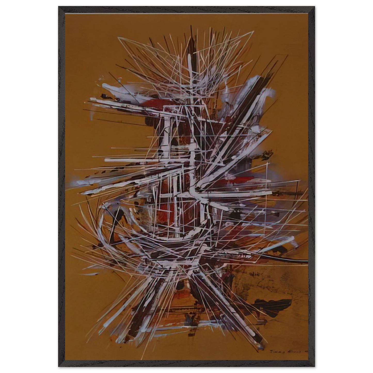 Southwest Image - 1958 - Jimmy Ernst 70x100 cm / 28x40 inches Framed Art Print – Black Wooden Frame