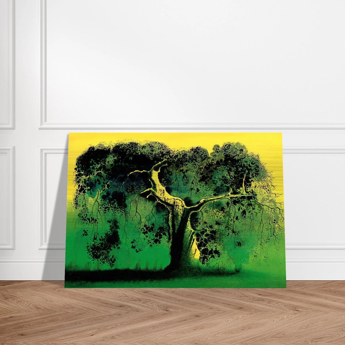 Sycamore - Eyvind Earle Brushed Aluminum Print - 70x100 cm / 28x40 inches | Eyvind Earle Aluminum Print | Eyvind Earle Prints