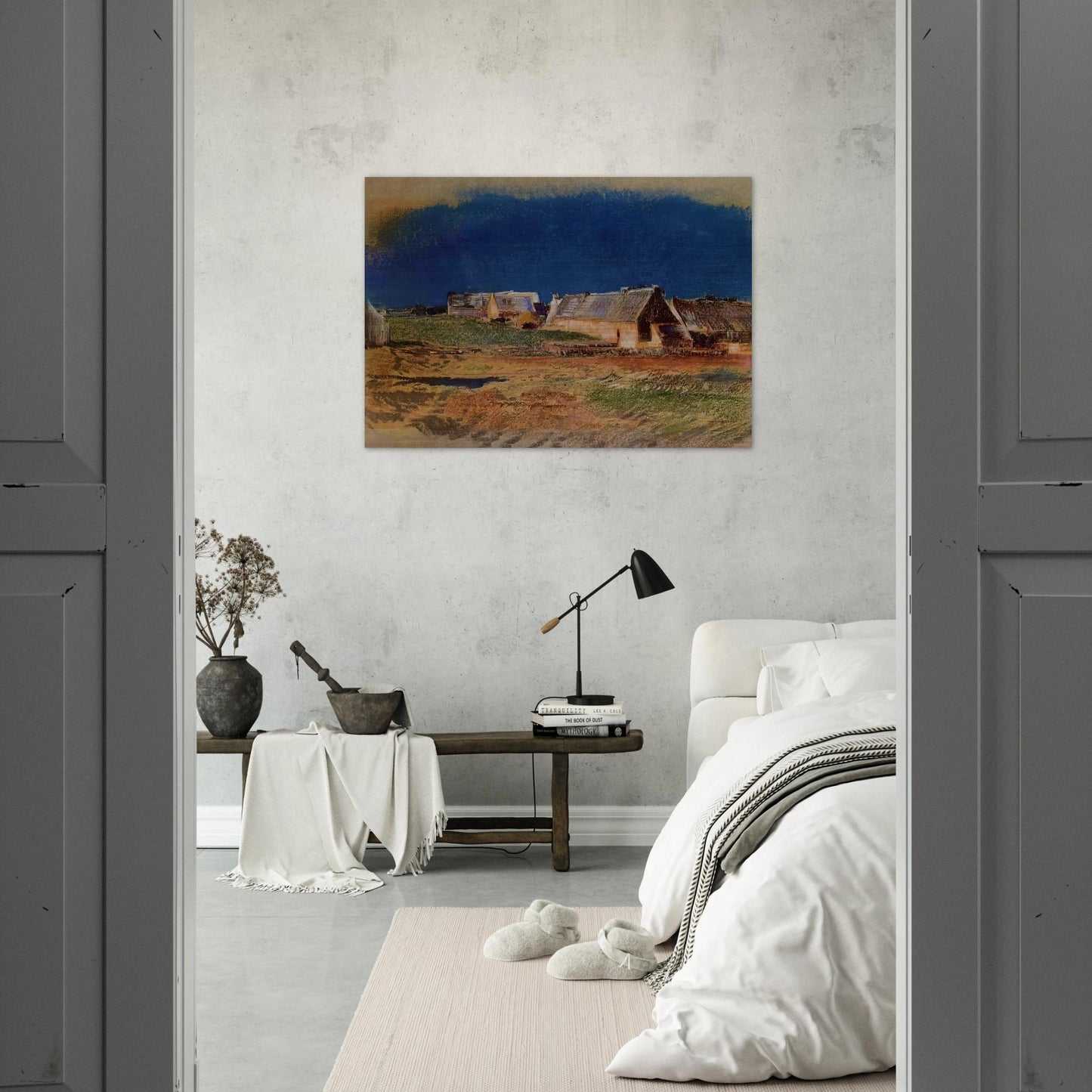 LANDSCAPE IN BRITTANY PEYRELEBADE - Odilon Redon Brushed Aluminum Print - 70x100 cm / 28x40 inches | Odilon Redon Aluminum Print | Odilon Redon Prints