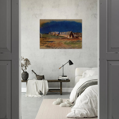 LANDSCAPE IN BRITTANY PEYRELEBADE - Odilon Redon Brushed Aluminum Print - 70x100 cm / 28x40 inches | Odilon Redon Aluminum Print | Odilon Redon Prints