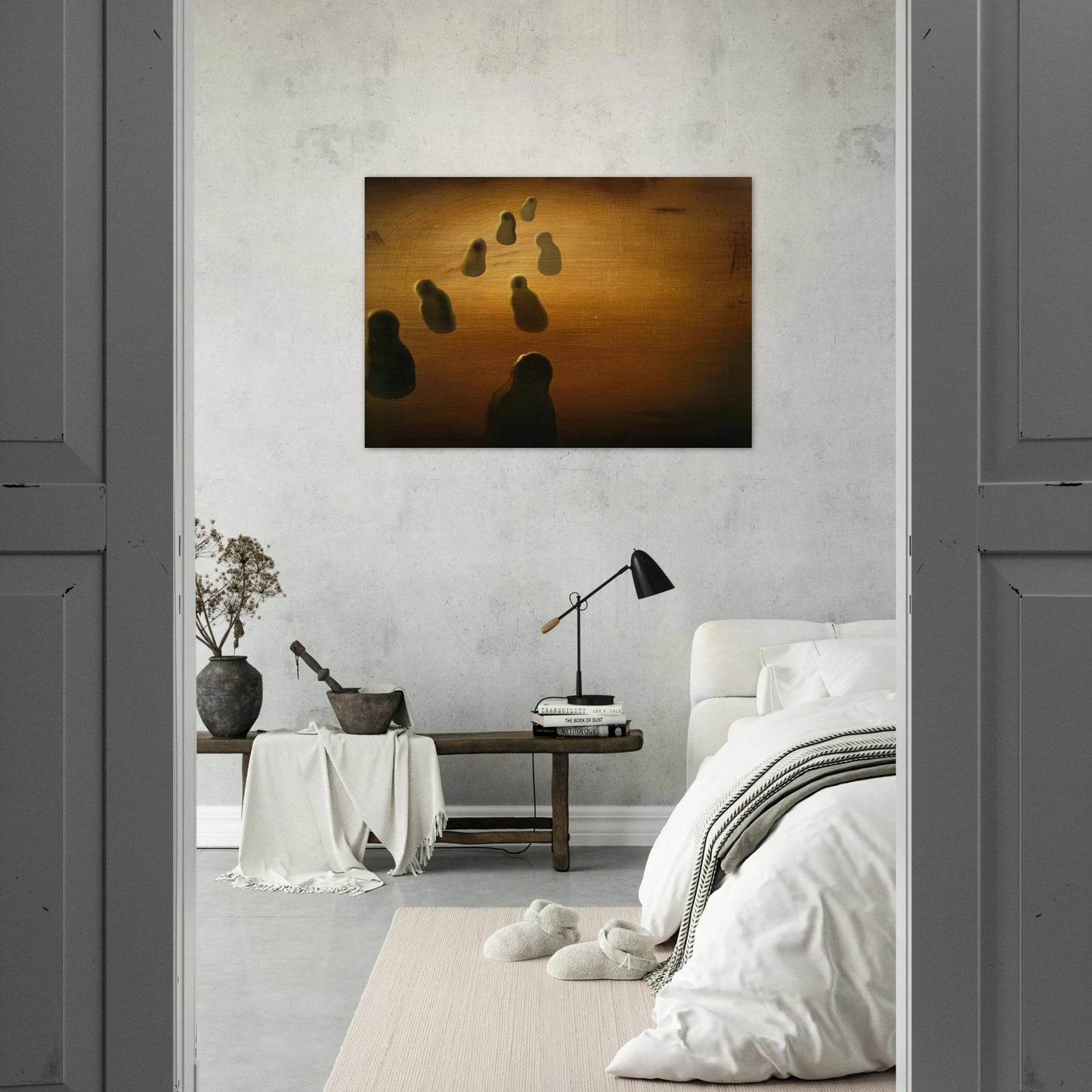 STUDY FOR DEOXYRIBONUCLEIC ACID ARABS - Salvador Dali Brushed Aluminum Print - 70x100 cm / 28x40 inches | Salvador Dali Aluminum Print | Salvador Dali Prints