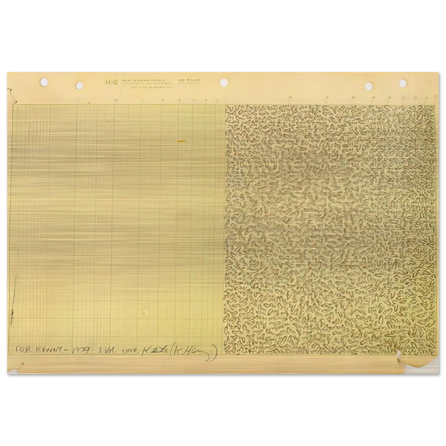 UNTITLED FOR KENNY 1979 - Keith Haring Brushed Aluminum Print - 70x100 cm / 28x40 inches | Keith Haring Aluminum Print | Keith Haring Prints