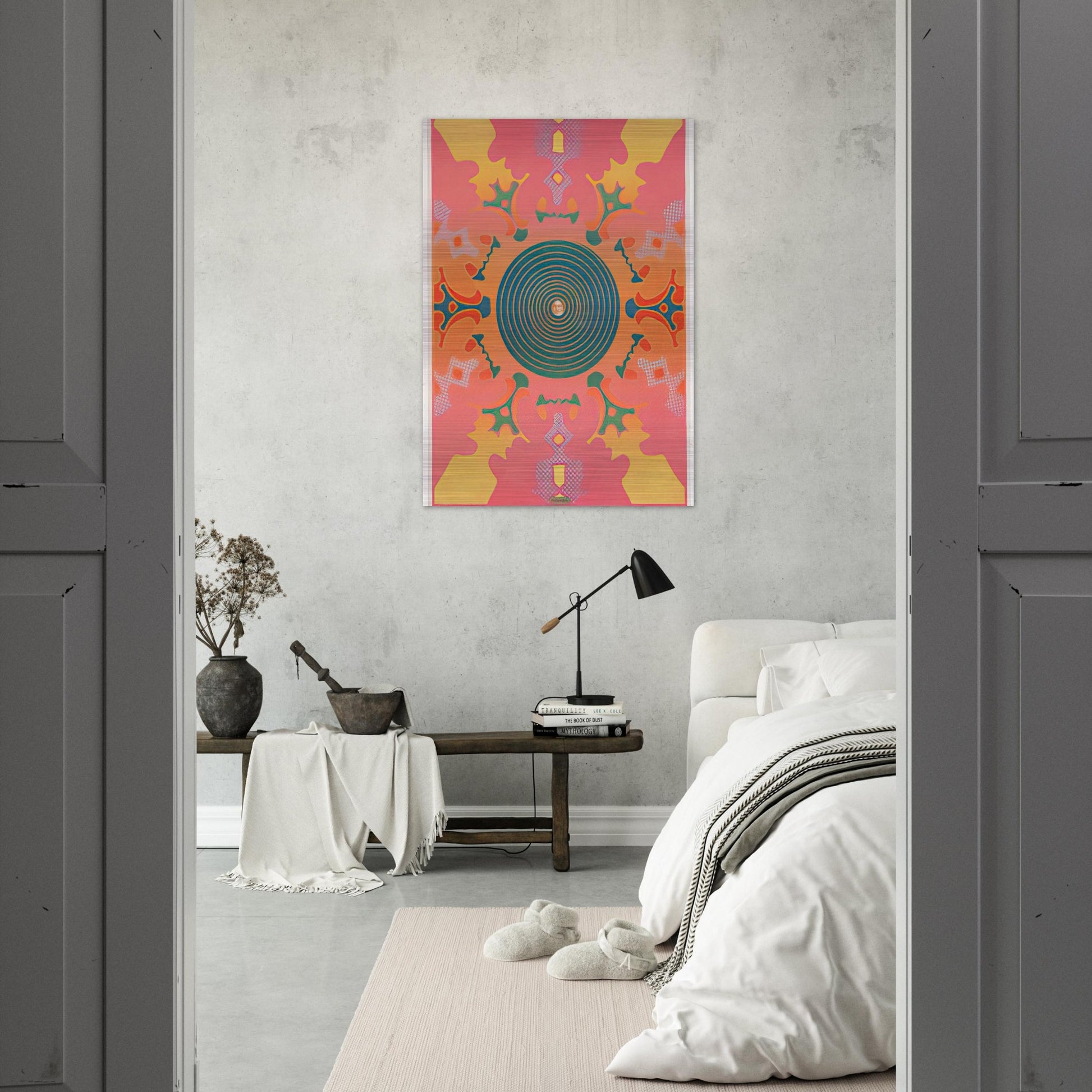 THE VISIONARIES AT THE EAST HAMPTON GALLERY 1967 - Peter Max Brushed Aluminum Print - 70x100 cm / 28x40 inches | Peter Max Aluminum Print | Peter Max Prints