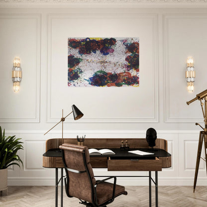 Coral Lyre Nine - Sam Francis Brushed Aluminum Print - 70x100 cm / 28x40 inches | Sam Francis Aluminum Print | Sam Francis Prints