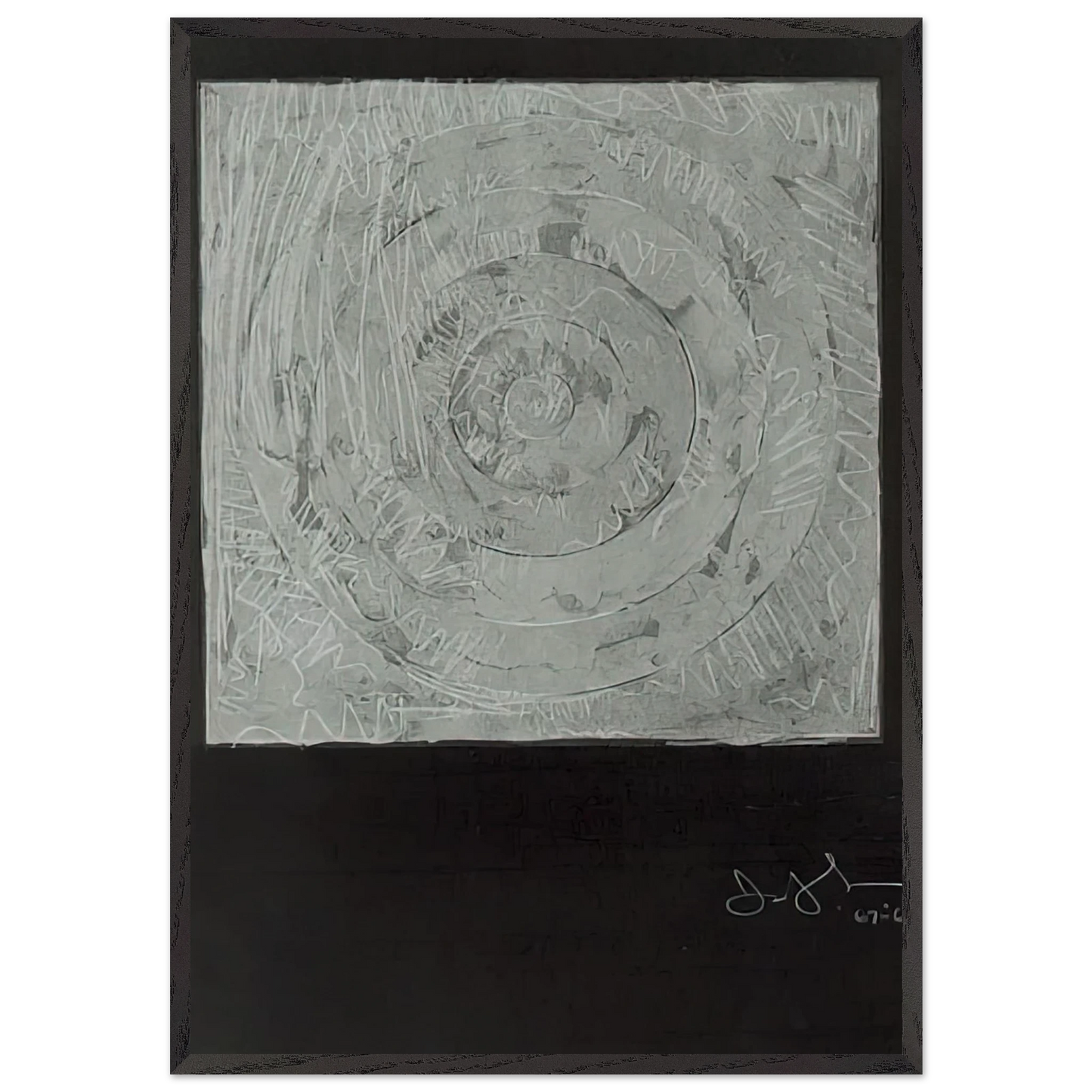 WHITE TARGET 1969 - Jasper Johns 70x100 cm / 28x40 inches Framed Art Print – Black Wooden Frame