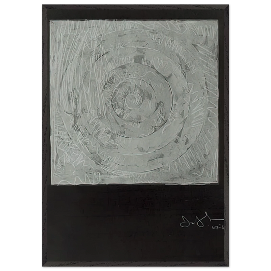 WHITE TARGET 1969 - Jasper Johns 70x100 cm / 28x40 inches Framed Art Print – Black Wooden Frame
