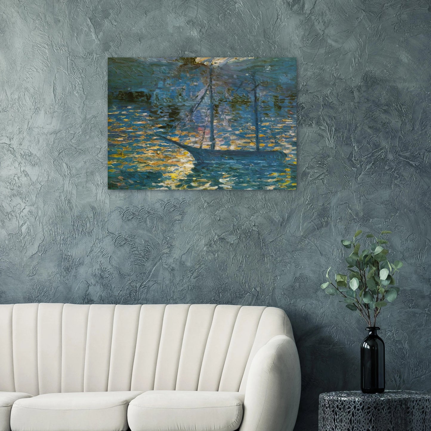 BOAT - Salvador Dali Brushed Aluminum Print - 70x100 cm / 28x40 inches | Salvador Dali Aluminum Print | Salvador Dali Prints