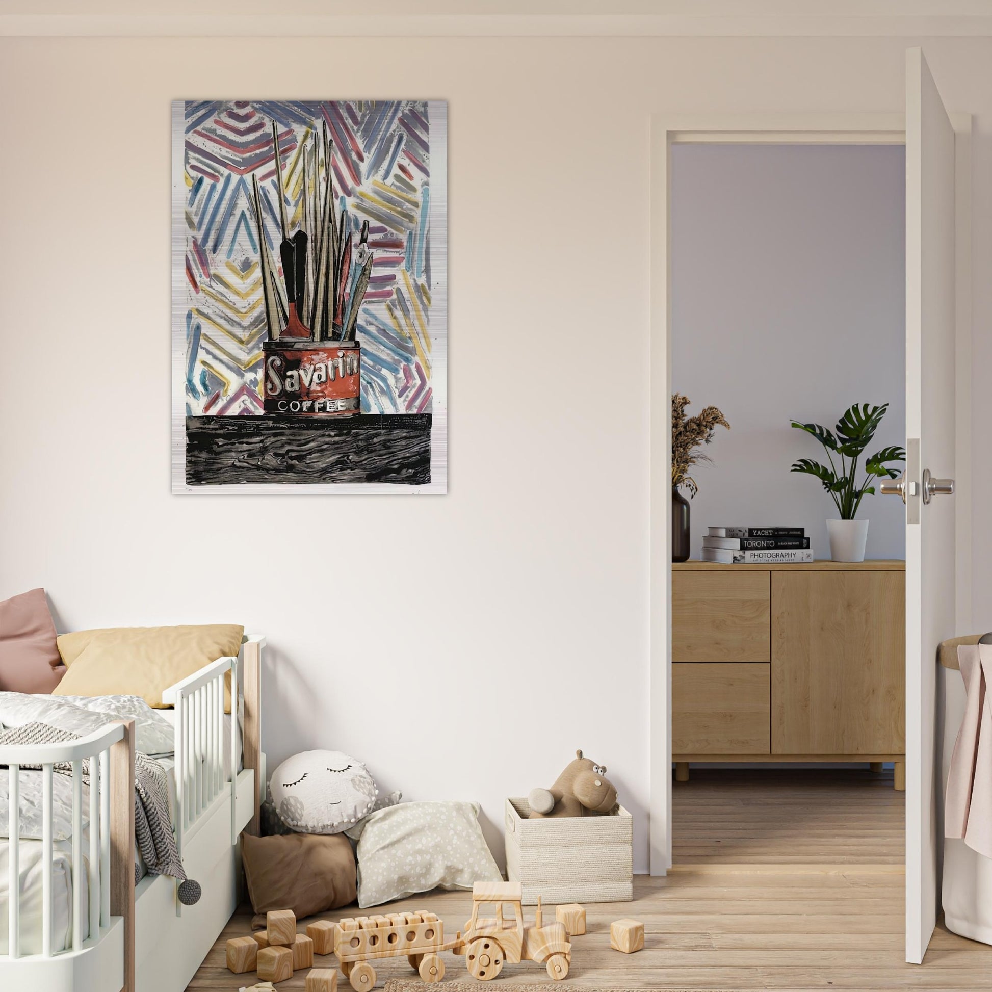 SAVARIN ULAE 183 - Jasper Johns Brushed Aluminum Print - 70x100 cm / 28x40 inches | Jasper Johns Aluminum Print | Jasper Johns Prints