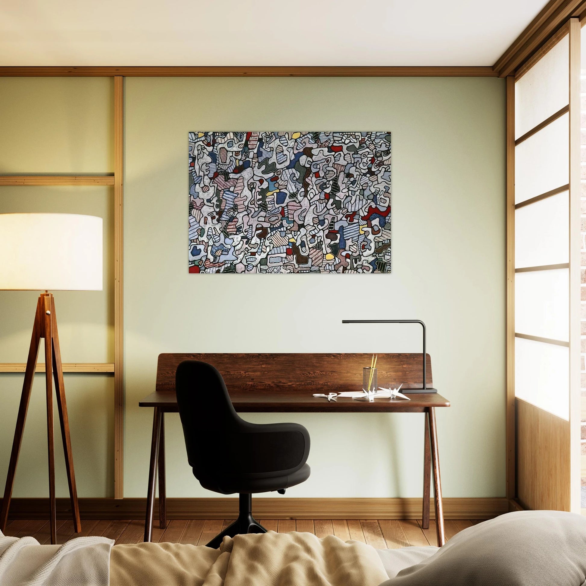 L HOURLOUPE 1966 - Jean Dubuffet Brushed Aluminum Print - 70x100 cm / 28x40 inches | Jean Dubuffet Aluminum Print | Jean Dubuffet Prints