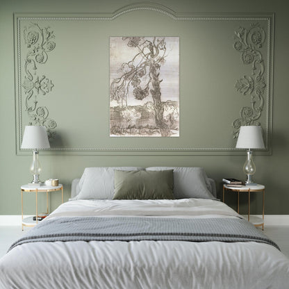 A Weather-Beaten Pine Tree - Vincent van Gogh Brushed Aluminum Print - 70x100 cm / 28x40 inches | Vincent van Gogh Aluminum Print | Vincent van Gogh Prints