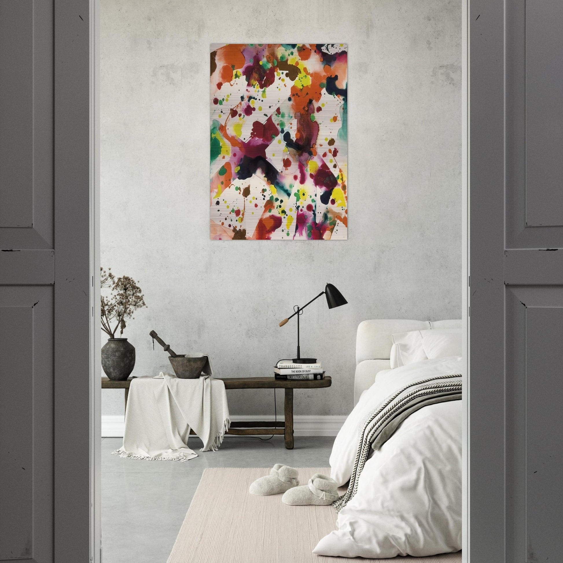 Untitled  SF72-027  - Sam Francis Brushed Aluminum Print - 70x100 cm / 28x40 inches | Sam Francis Aluminum Print | Sam Francis Prints