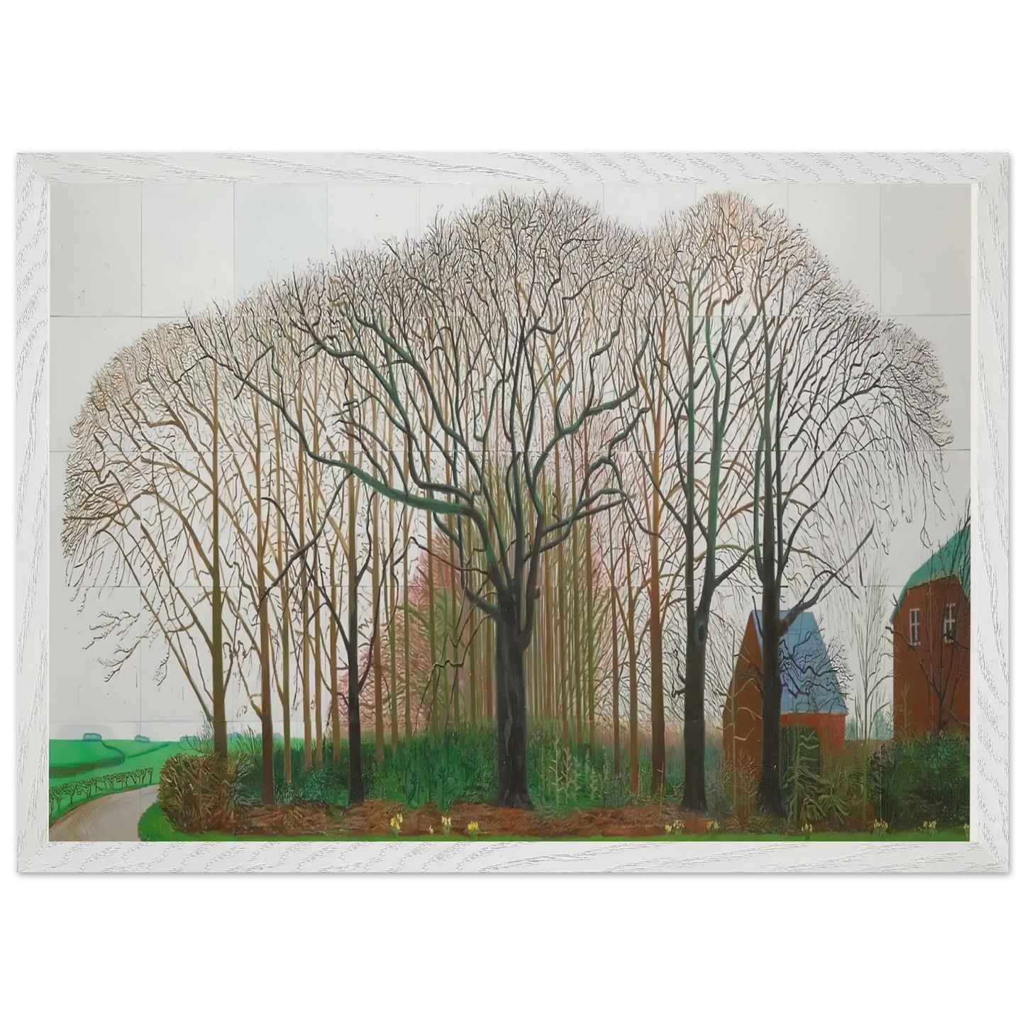 David Hockney - David Hockney Wall art - 45x60 cm / 18x24 Inches - Premium Wooden Framed Poster With Fine Art Paper - Wood frame