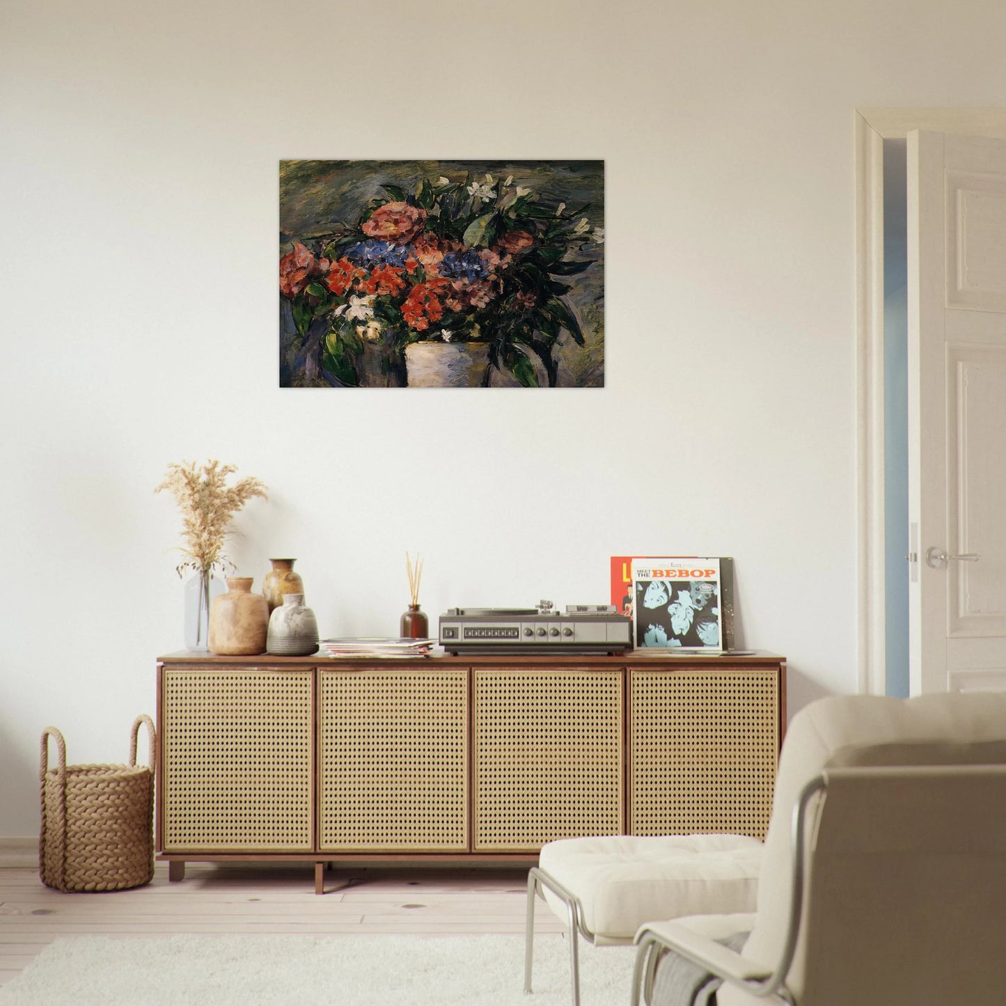 Pot of Flowers - Paul Cézanne Brushed Aluminum Print - 70x100 cm / 28x40 inches | Paul Cézanne Aluminum Print | Paul Cézanne Prints