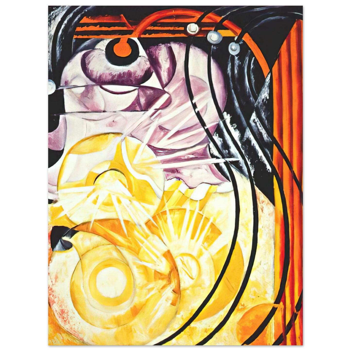 Natalia Goncharova - Electric lamp - 1913  75x100 cm / 30x40inches Fine Art Poster