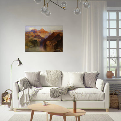 Zoroaster Peak Grand Canyon, Arizona - Thomas Moran Brushed Aluminum Print - 70x100 cm / 28x40 inches | Thomas Moran Aluminum Print | Thomas Moran Prints