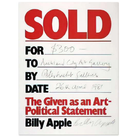 Billy Apple - Sold - 1981  75x100 cm / 30x40inches Fine Art Poster
