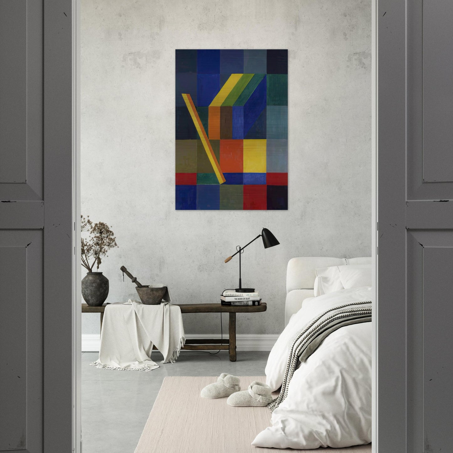Space Composition I - 1944 - Johannes Itten Brushed Aluminum Print - 70x100 cm / 28x40 inches | Johannes Itten Aluminum Print | Johannes Itten Prints
