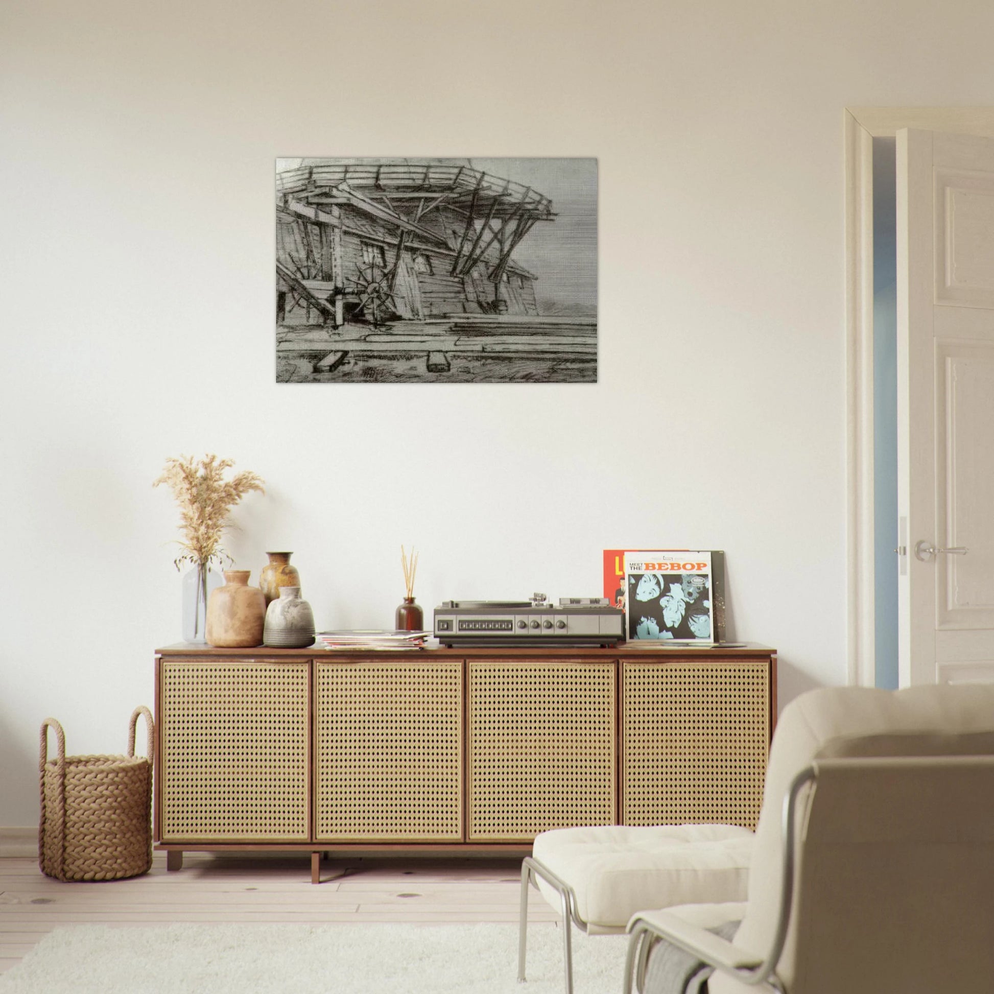 Saw Mill - Vincent van Gogh Brushed Aluminum Print - 70x100 cm / 28x40 inches | Vincent van Gogh Aluminum Print | Vincent van Gogh Prints