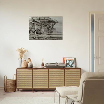 Saw Mill - Vincent van Gogh Brushed Aluminum Print - 70x100 cm / 28x40 inches | Vincent van Gogh Aluminum Print | Vincent van Gogh Prints