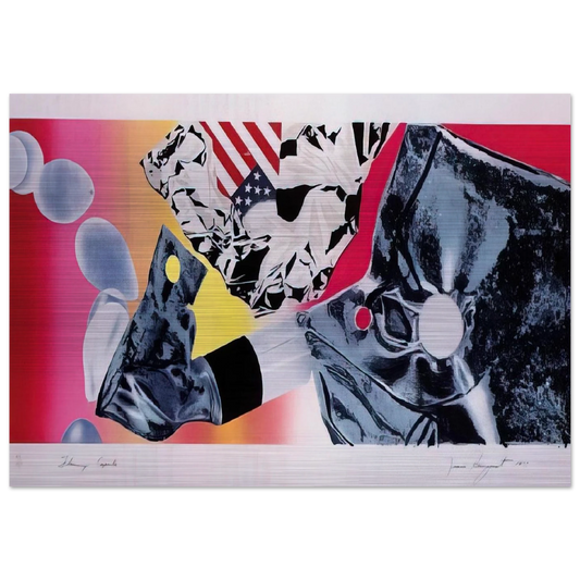 Flamingo Capsule - James Rosenquist Brushed Aluminum Print - 70x100 cm / 28x40 inches | James Rosenquist Aluminum Print | James Rosenquist Prints