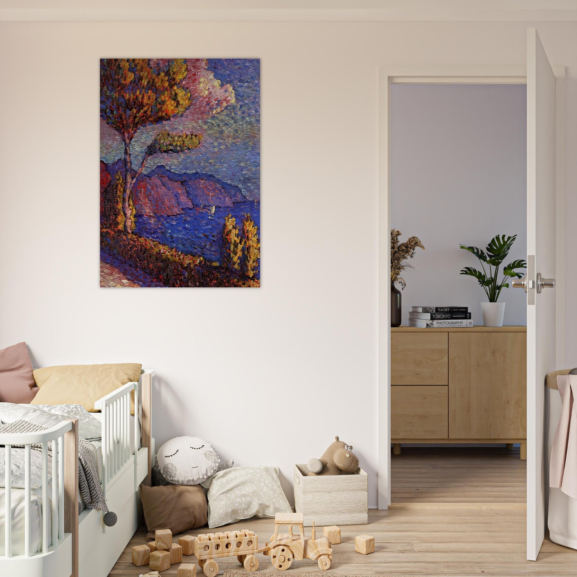 The Canal near St. Tropez - Henri-Edmond Cross Brushed Aluminum Print - 70x100 cm / 28x40 inches | Henri-Edmond Cross Aluminum Print | Henri-Edmond Cross Prints