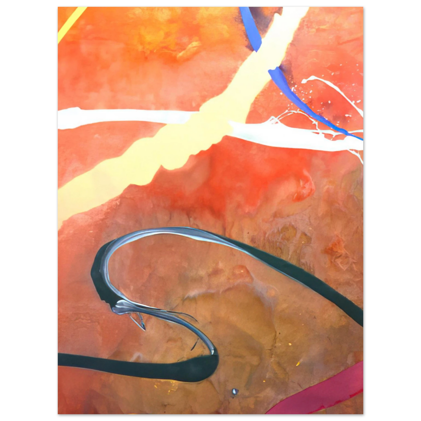 Ronnie Landfield - Serpentine - 1969  75x100 cm / 30x40inches Fine Art Poster